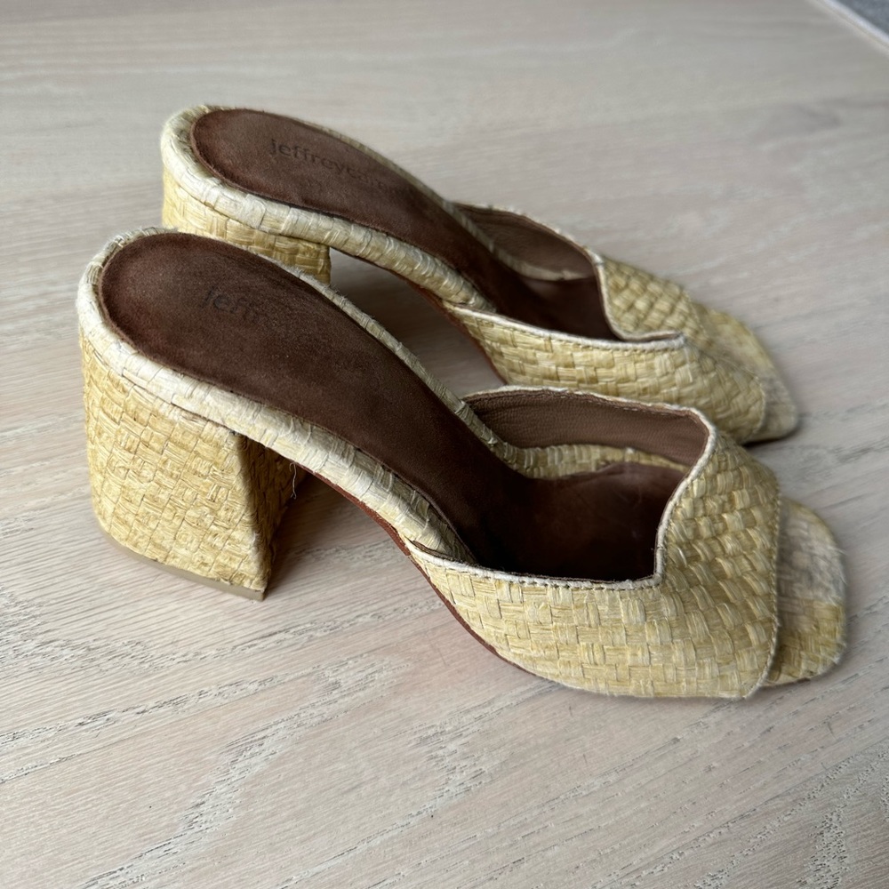 Jeffrey Campbell Melange Raffia Mule 6.5 - Picture 3 of 4